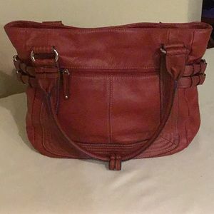 Tignanello Red Leather Handbag